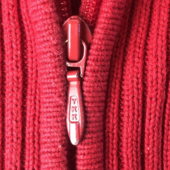 Old Navy Red Ribbed Zip Up Sweater XXL - Picture 4 of 8